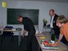 Ein Gast beim Abschlag - Bürogolf für Existenzgründer mit AfW und Bürogolf Online am 22.06.2012