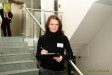 Flightcommanderin auf der Treppe - Weihnachtsfeier Job AG mit Bürogolf Online am 02.12.2008