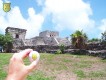 Bürogolf Online vor dem Mayatempel in Tullum