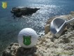 Bürogolf Online Ball am Strand von Peguera in Mallorca