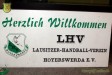 Willkommensschlild - LHV Wirtschaftsförderung im Rathaus Hoyerswerda mit Bürogolf Online am 20.11.2009